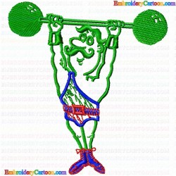 Bodybuilder 5 Embroidery Design