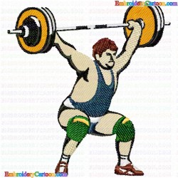 Bodybuilder 6 Embroidery Design