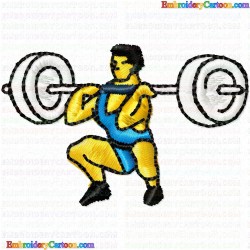 Bodybuilder 7 Embroidery Design