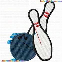 Bowling 11 Embroidery Design