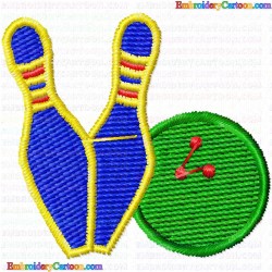 Bowling 20 Embroidery Design