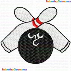 Bowling 29 Embroidery Design