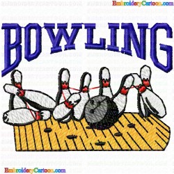 Bowling 32 Embroidery Design