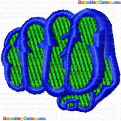 Boxing 3 Embroidery Design