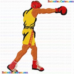 Boxing 6 Embroidery Design