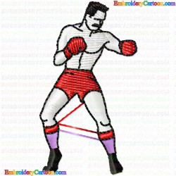 Boxing 9 Embroidery Design