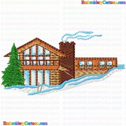 Buildings 8 Embroidery Design