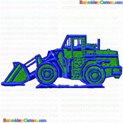 Bull Dozer 10 Embroidery Design