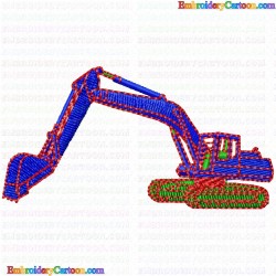 Bull Dozer 11 Embroidery Design