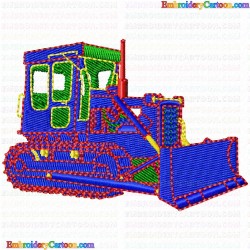 Bull Dozer 2 Embroidery Design