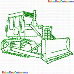 Bull Dozer 4 Embroidery Design