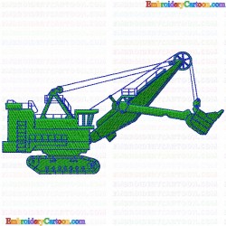 Bull Dozer 7 Embroidery Design