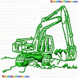 Bull Dozer 8 Embroidery Design