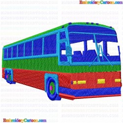 Bus 5 Embroidery Design