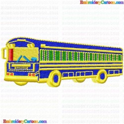 Bus 6 Embroidery Design