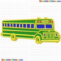 Bus 7 Embroidery Design