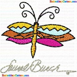 Butterfly 103 Embroidery Design