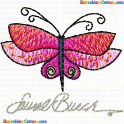 Butterfly 104 Embroidery Design