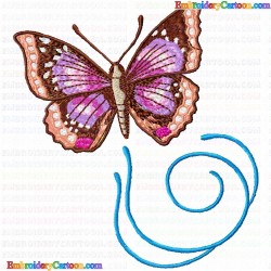 Butterfly 160 Embroidery Design