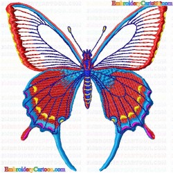 Butterfly 180 Embroidery Design