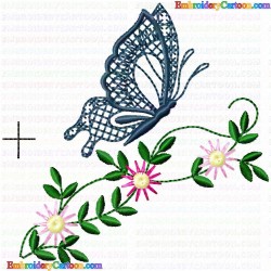 Butterfly 342 Embroidery Design