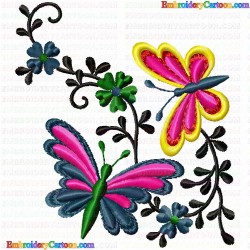 Butterfly 54 Embroidery Design