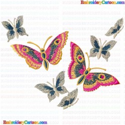 Butterfly 72 Embroidery Design