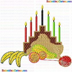 Candle 3 Embroidery Design