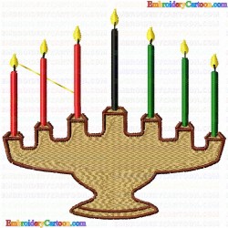 Candle 4 Embroidery Design