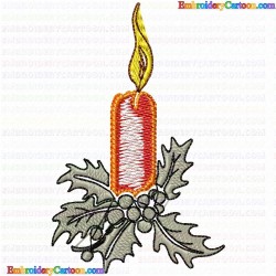 Candle 5 Embroidery Design