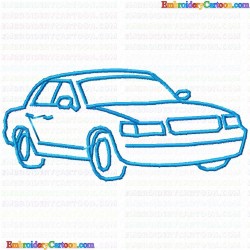 Car Silhouette 2 Embroidery Design