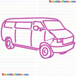 Car Silhouette 4 Embroidery Design