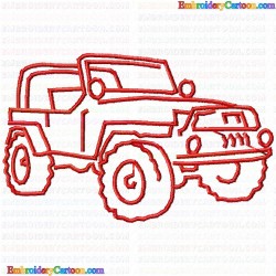 Car Silhouette 6 Embroidery Design