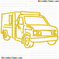 Car Silhouette 7 Embroidery Design