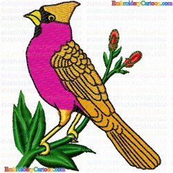 Cardinal bird 1 Embroidery Design