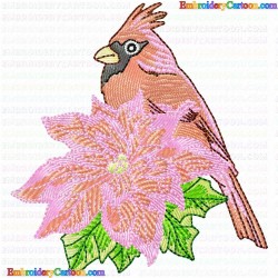 Cardinal bird 3 Embroidery Design