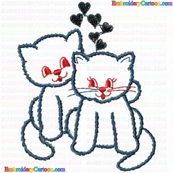 Cats 255 Embroidery Design