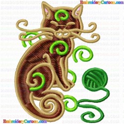 Cats 269 Embroidery Design