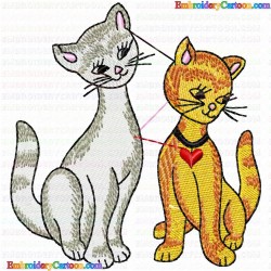 Cats 57 Embroidery Design