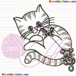 Cats 95 Embroidery Design