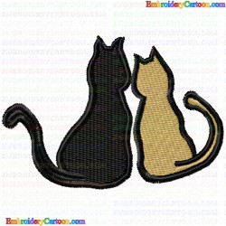 Cats 9 Embroidery Design