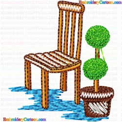 Chairs 37 Embroidery Design