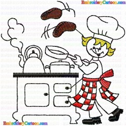 Chef 12 Embroidery Design