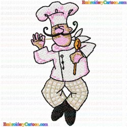 Chef 2 Embroidery Design