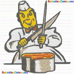 Chef 30 Embroidery Design