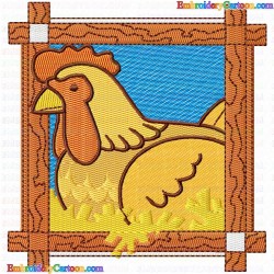 Chickens and Roosters 10 Embroidery Design