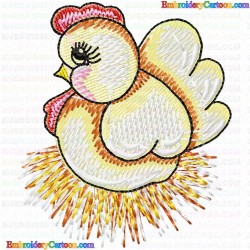 Chickens and Roosters 132 Embroidery Design