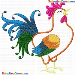 Chickens and Roosters 140 Embroidery Design