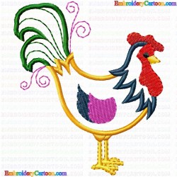 Chickens and Roosters 145 Embroidery Design