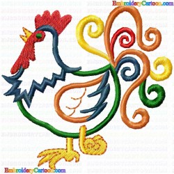 Chickens and Roosters 146 Embroidery Design